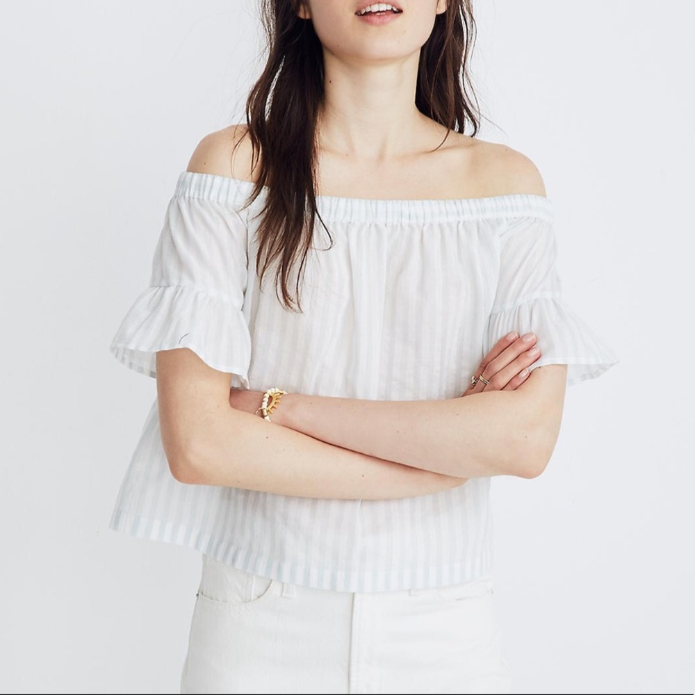 Madewell Striped Off-the-Shoulder Top